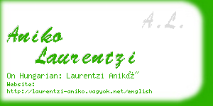 aniko laurentzi business card